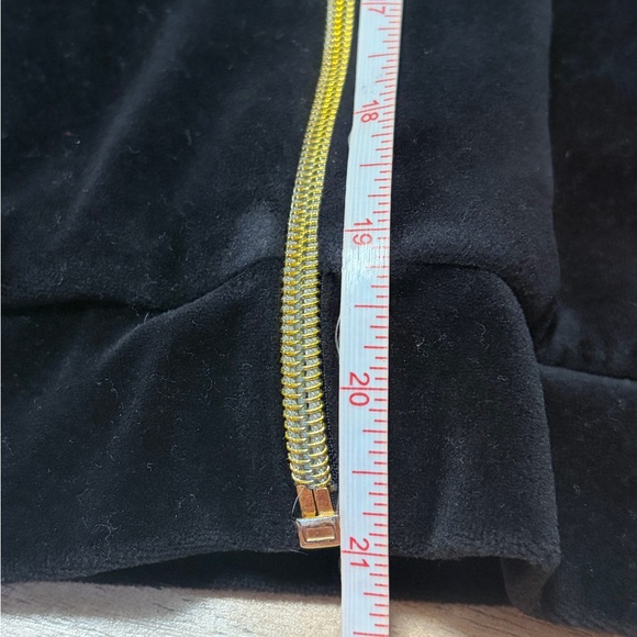 Lauren Ralph Lauren black velour zip up hooded jacket gold logo accents - Picture 6 of 6